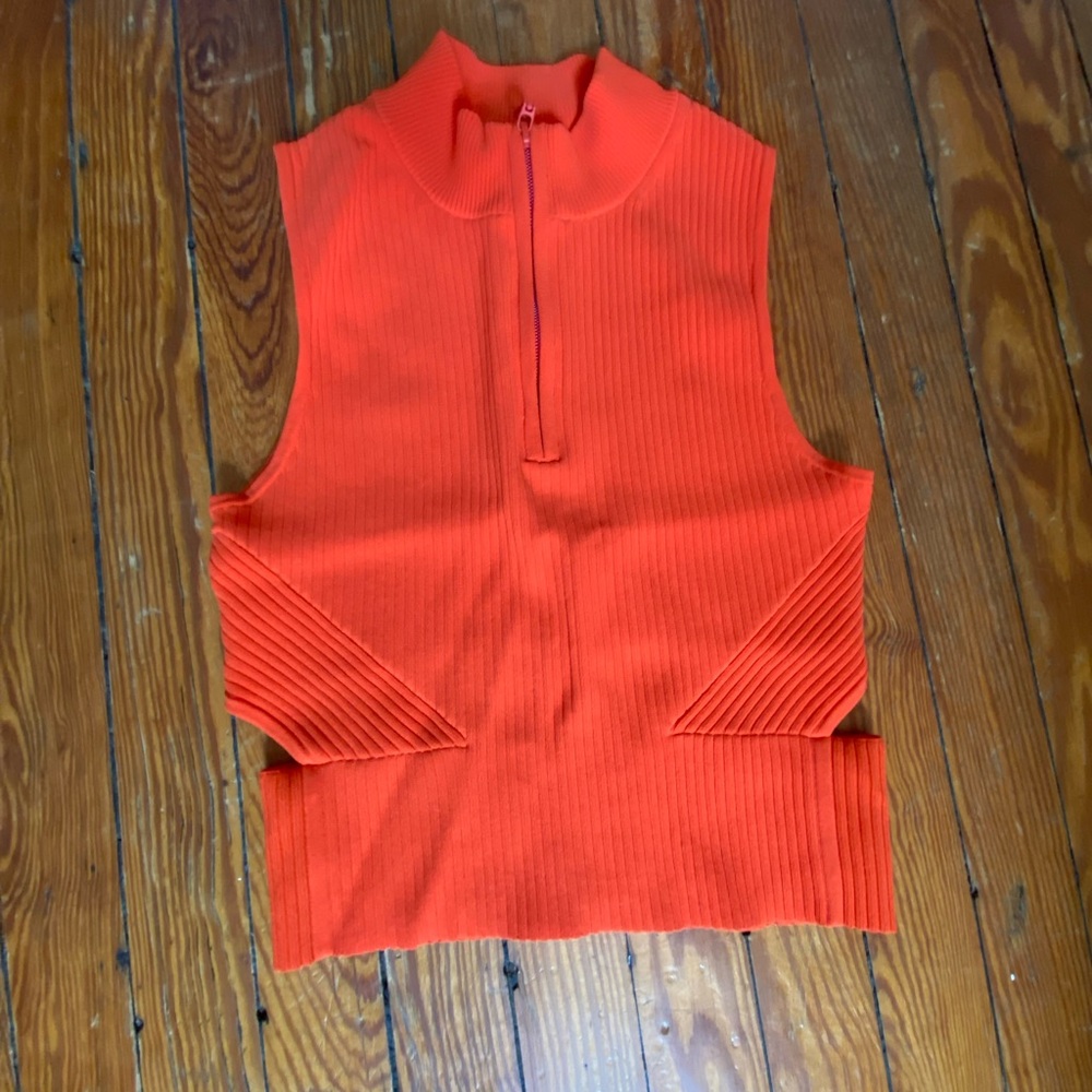 lululemon Open Back Half Zip Sweater Tank